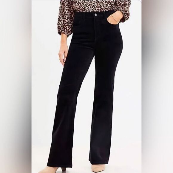 Ann Taylor 5 Pocket High Rise Boot Cut Velvet Trouser Pants Size 8 - Picture 1 of 8